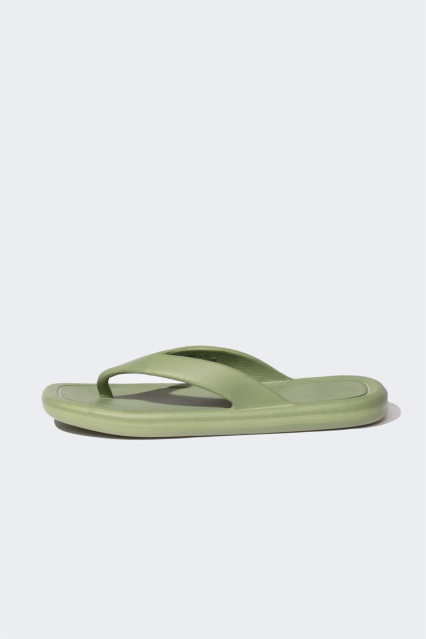 Woman Green Woman Flat Sole Flip Flops Eva Slippers