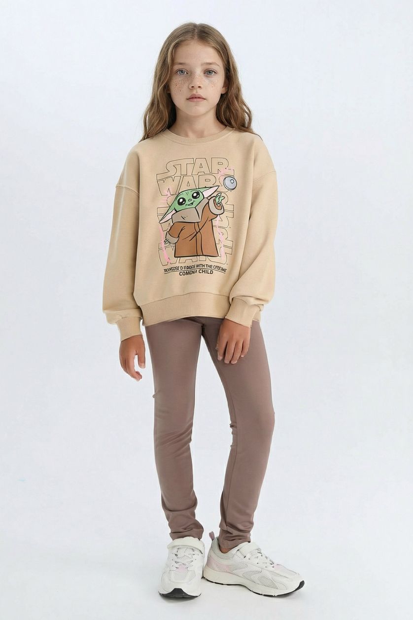 FILLES Marron Clair Leggings à Longueur standard pour Fille