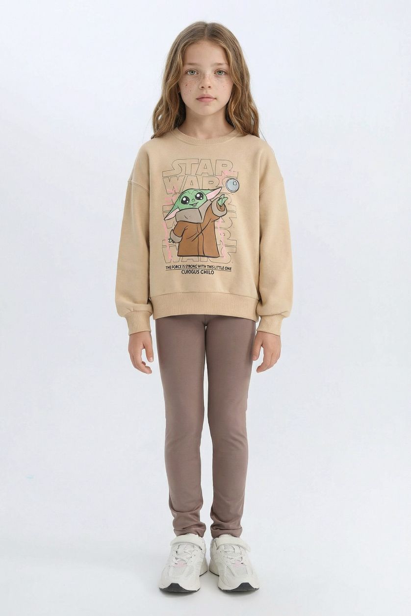 FILLES Marron Clair Leggings à Longueur standard pour Fille