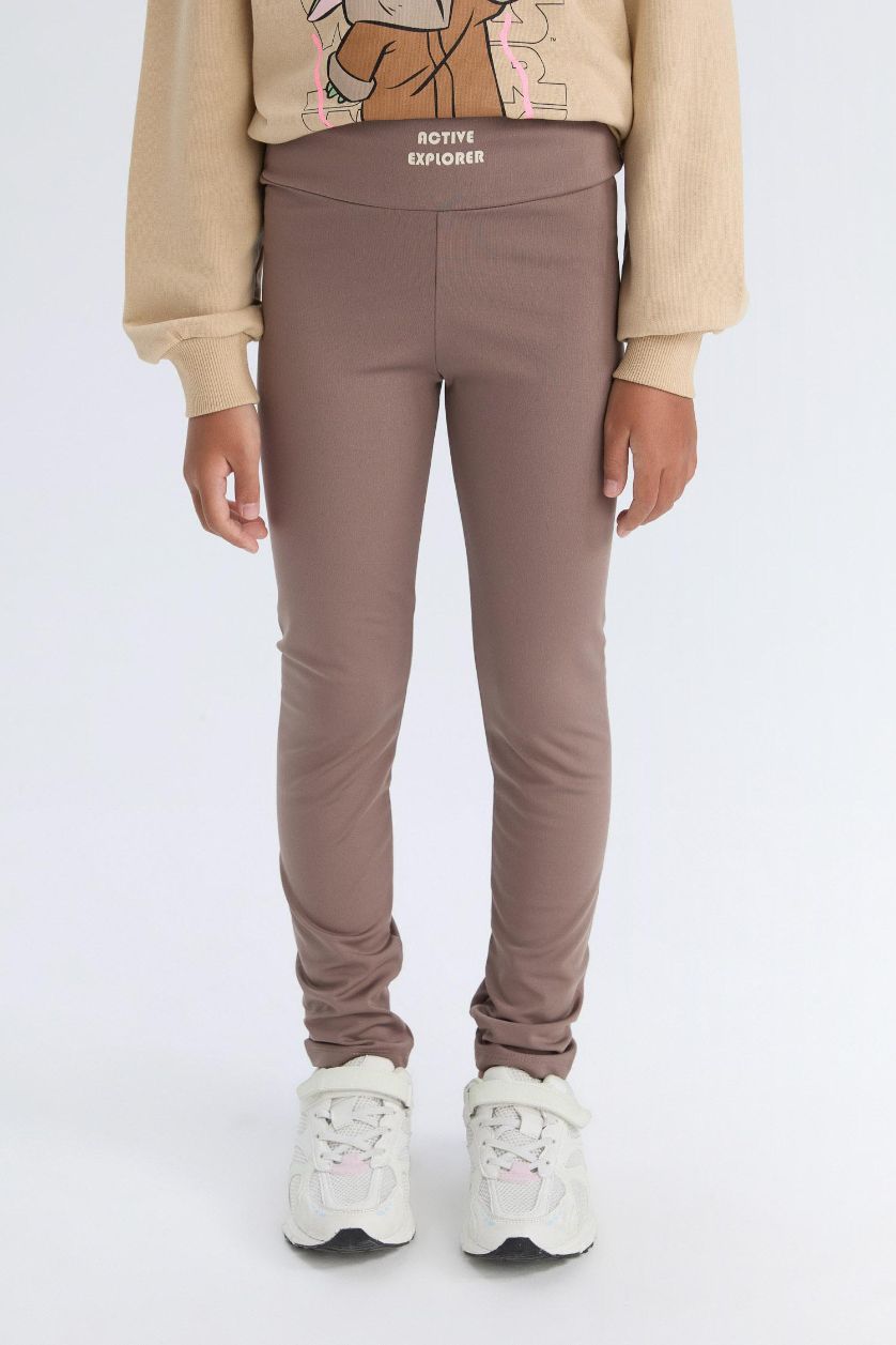 FILLES Marron Clair Leggings à Longueur standard pour Fille