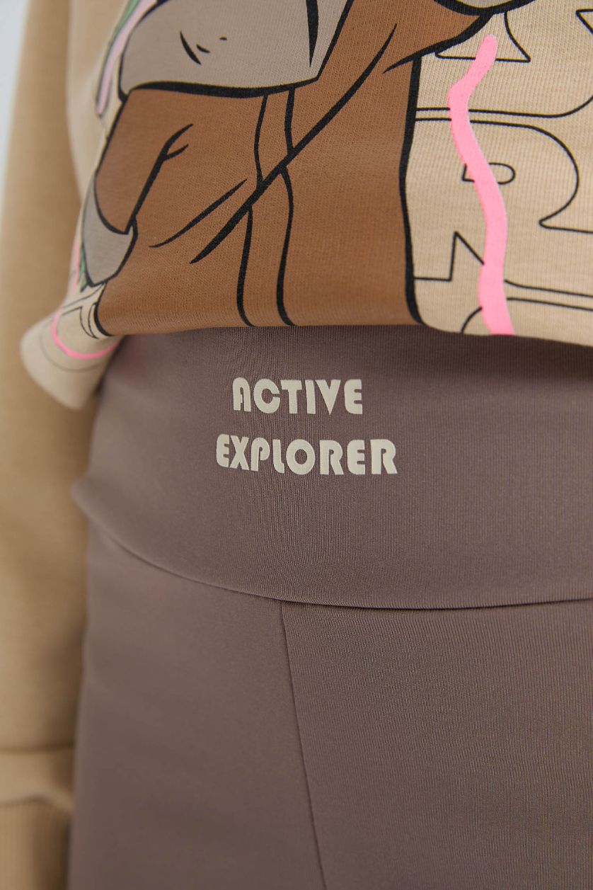 FILLES Marron Clair Leggings à Longueur standard pour Fille