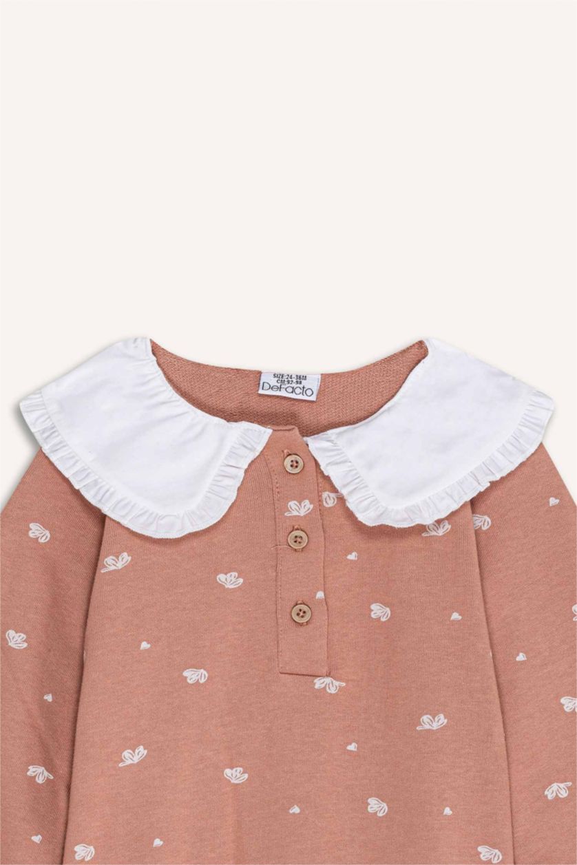 طفلة صغيرة بني فاتح جمبسوت بيبي بناتي حديثي الولادة مطبوع