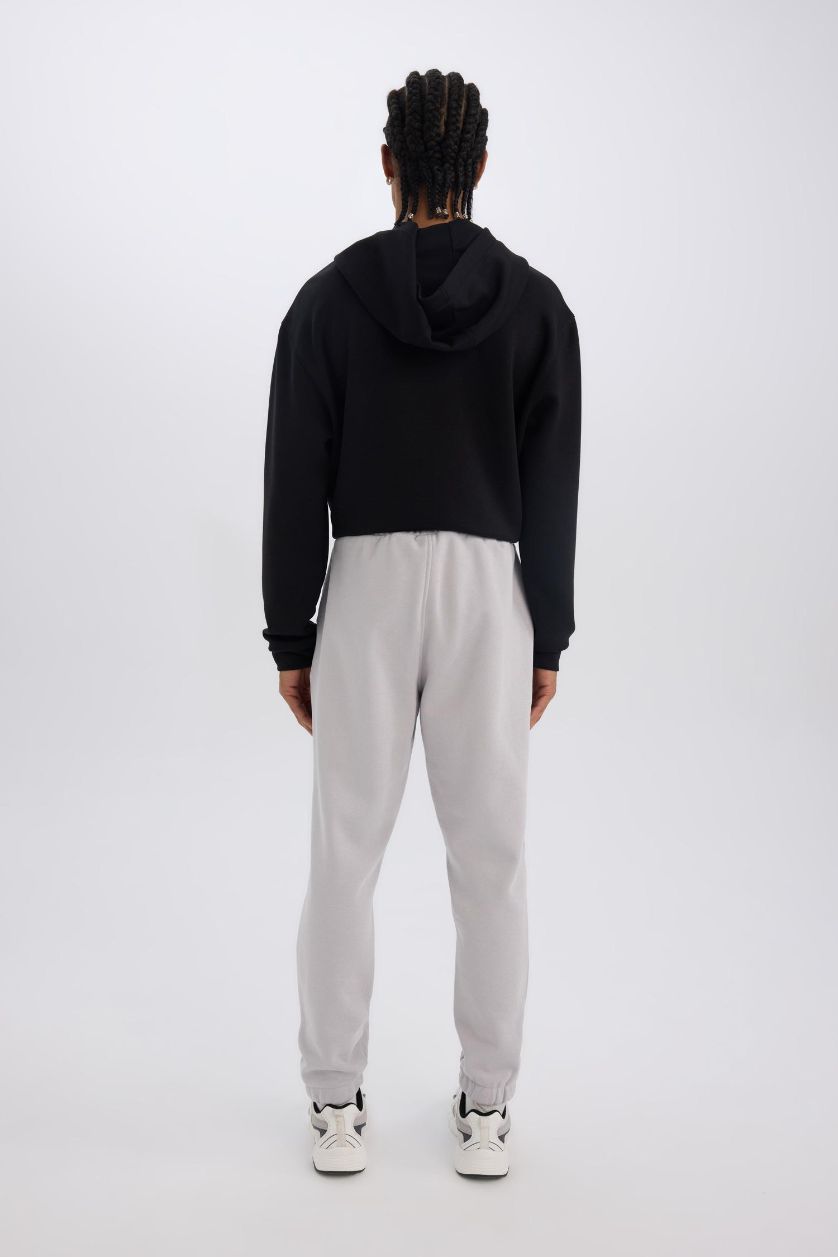 Erkek Açık Gri NBA Toronto Raptors Kalın Jogger Eşofman Altı Standart Fit Cepli Beli Bağcıklı