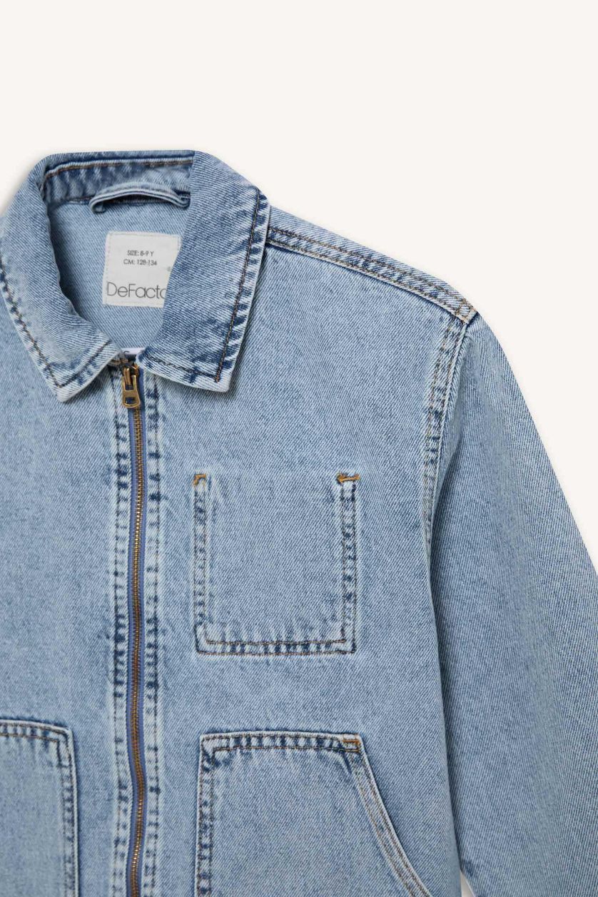 أولادي أزرق جاكيت اولادي بياقة بولو