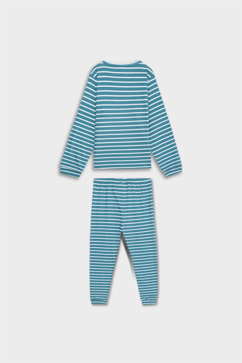 طفل صغير LT.PETROL طقم بيجاما بيبي اولادي قصة عادية بطبعة عربية - قطعتين