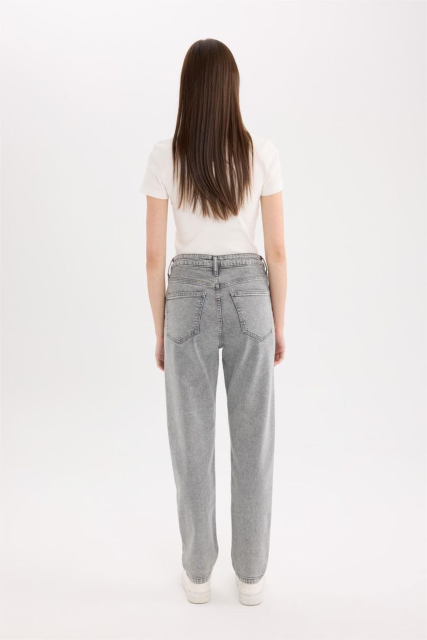 Әйелдерге Сұр Жайлы Аналар деним Шалбар