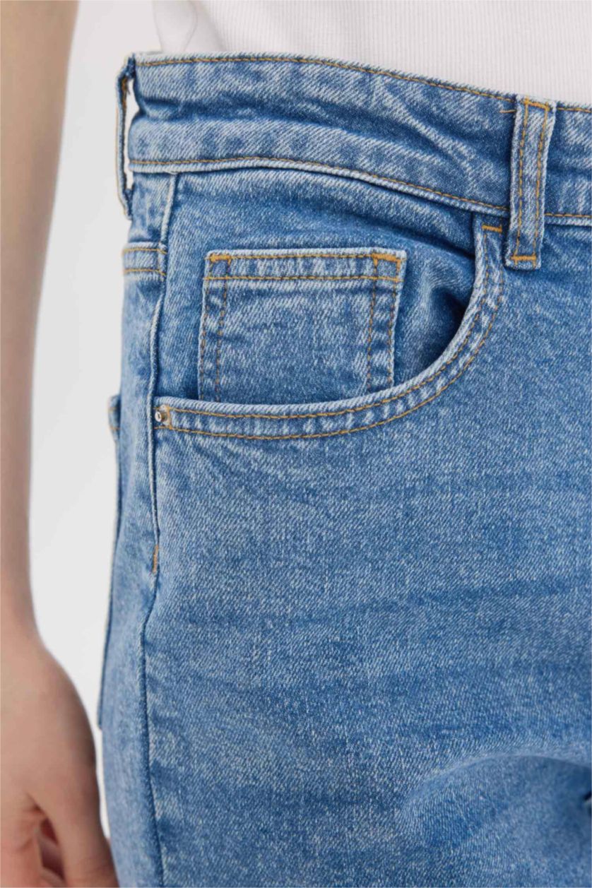 Әйелдерге Көк Жайлы Аналар деним Шалбар