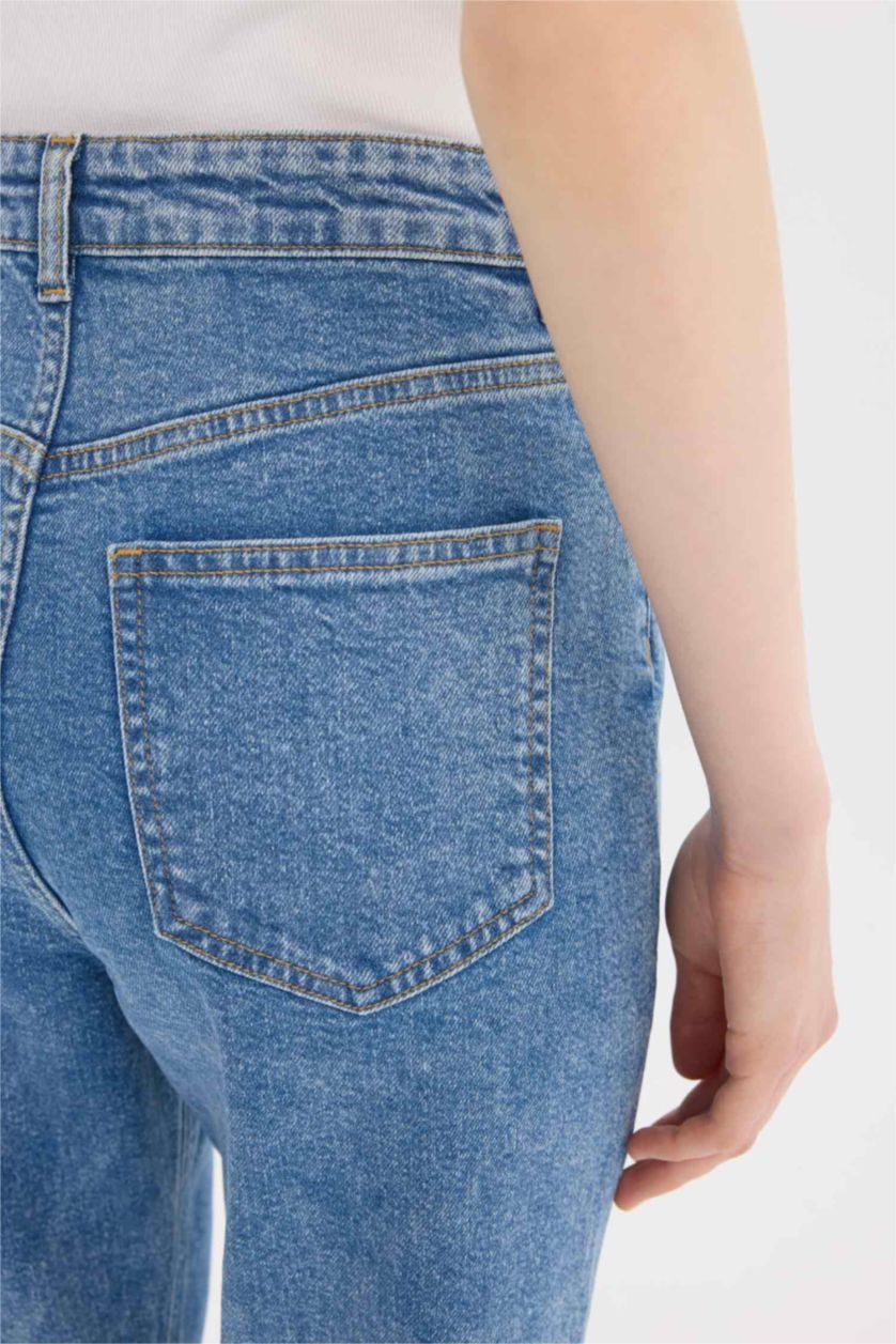 Әйелдерге Көк Жайлы Аналар деним Шалбар