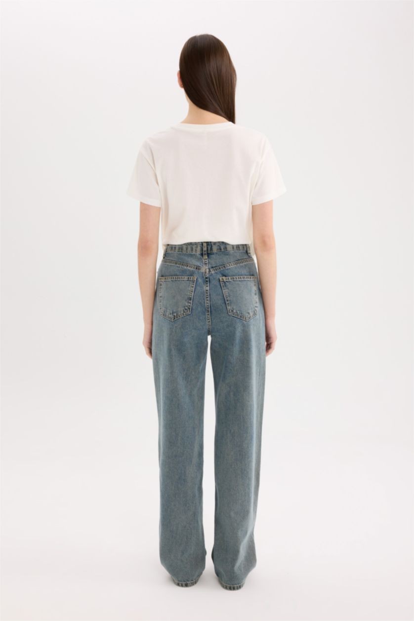 نساء أزرق High Waist Trousers