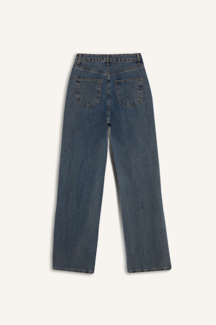نساء أزرق High Waist Trousers