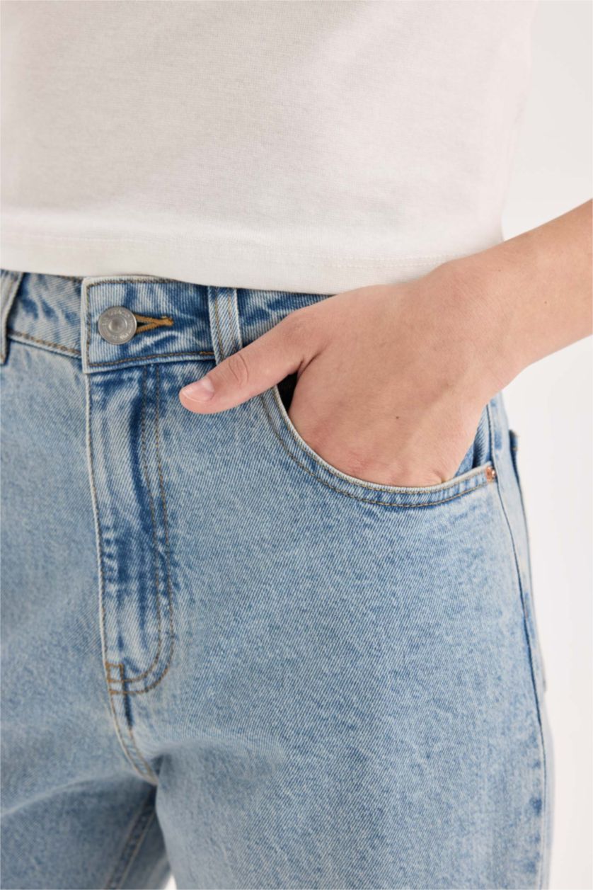 WOMAN Blue High Waist Trousers