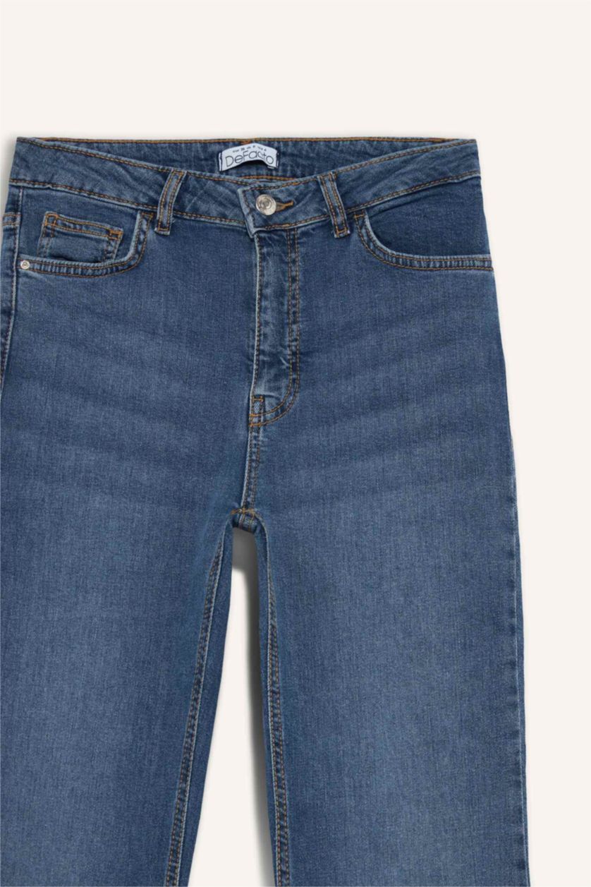 نساء أزرق بنطرون جينز ميا برجل واسع وايد ليج