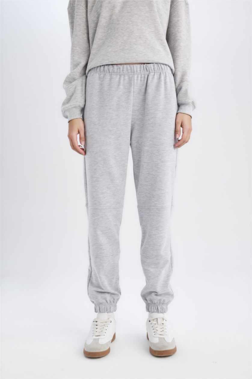 Әйелдерге Сұр Меланж джоггер пішімі 2 жіп Шалбар