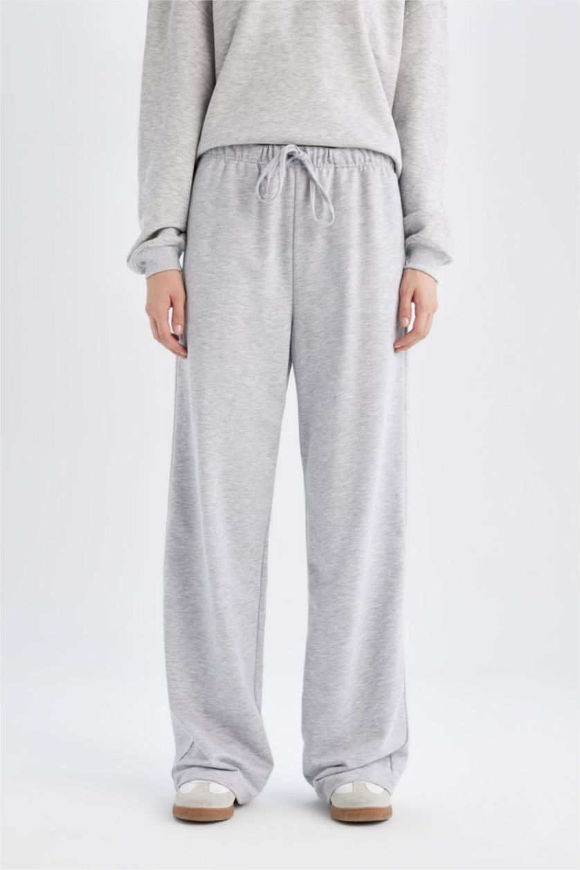 Gri Kadın Straıght Fıt Sweatshirt Kumaşı Pantolon 3182221 | DeFacto