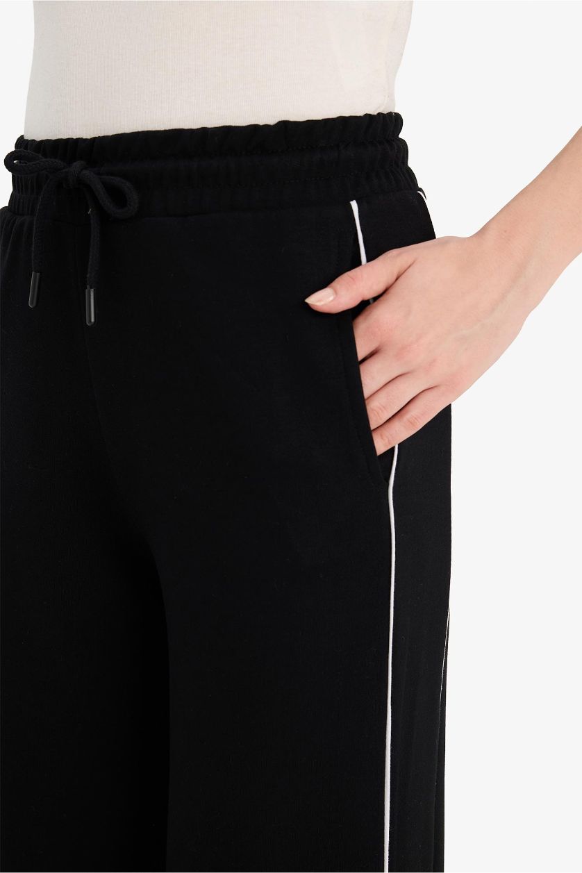 Kadın Siyah Straıght Fıt Eşofman Altı