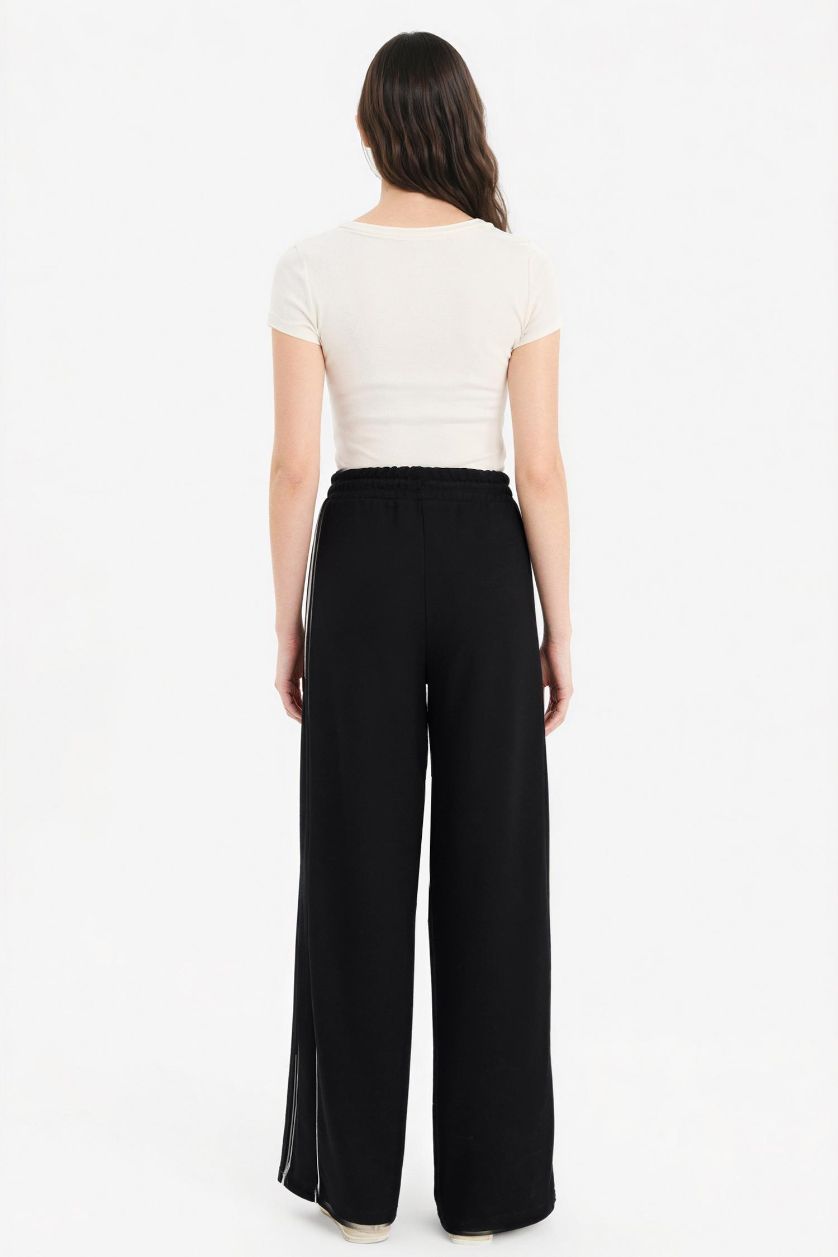 Kadın Siyah Straıght Fıt Eşofman Altı