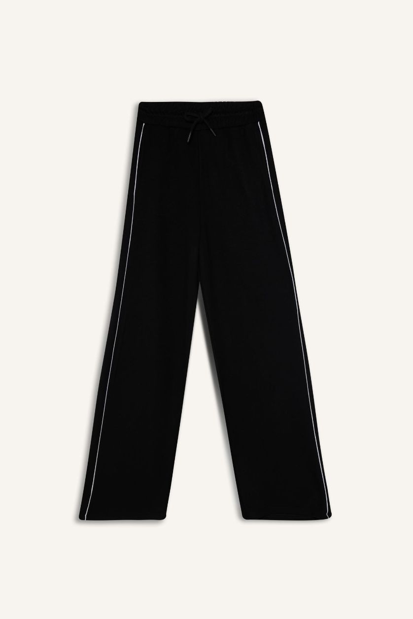 Kadın Siyah Straıght Fıt Eşofman Altı