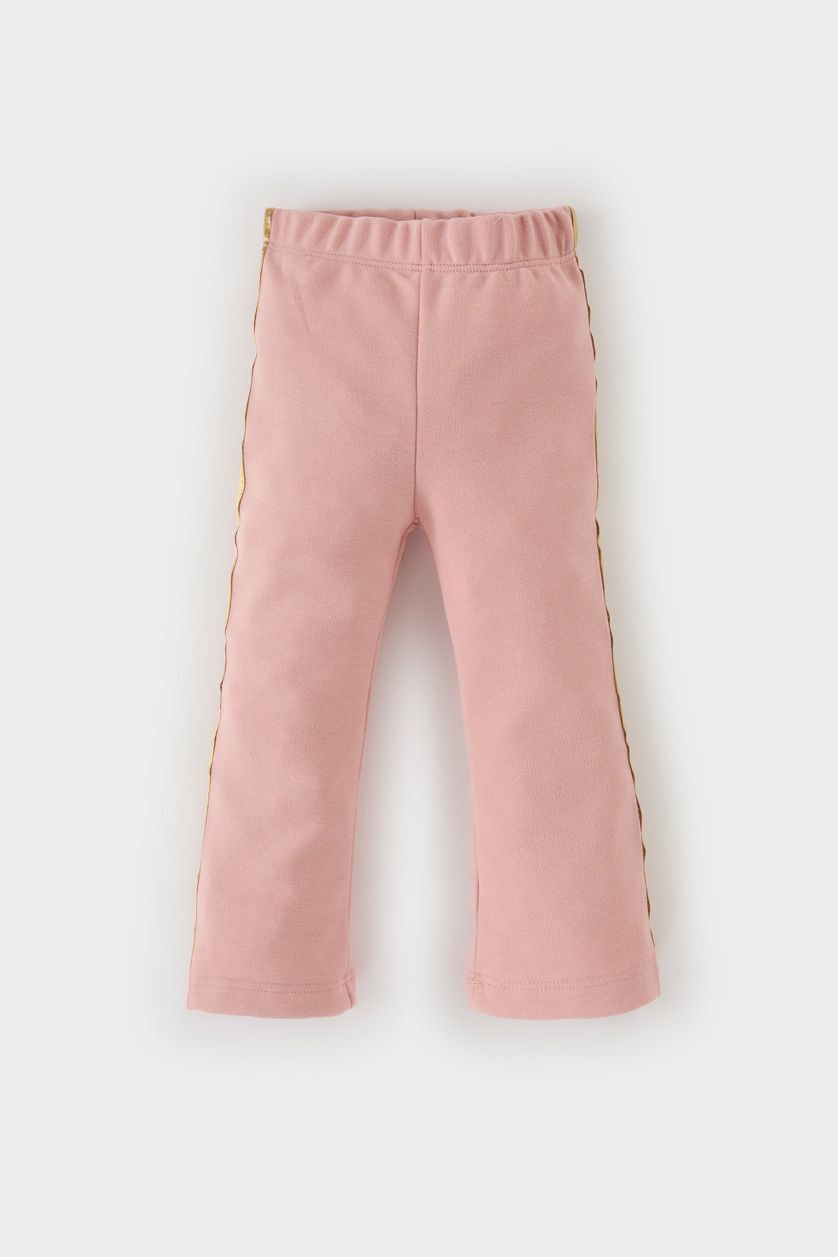 Kız Bebek Pembe Beli Lastikli Tayt Kız Bebek