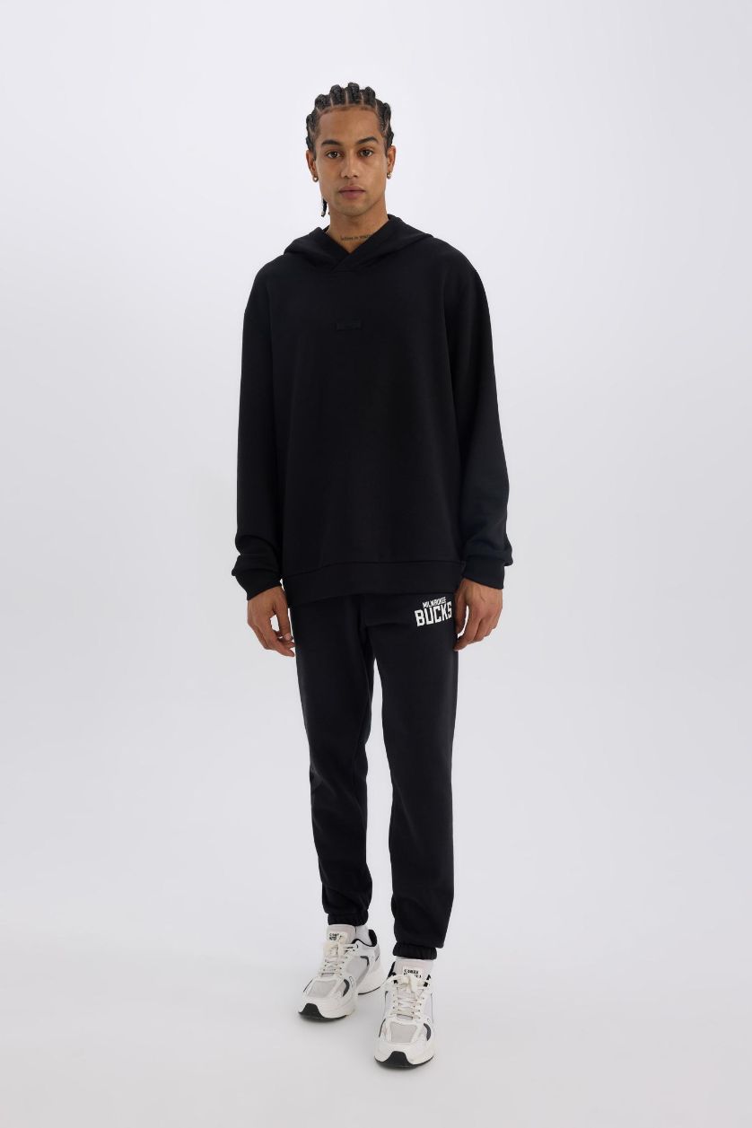 رجالي أسود بنطلون جوجر تقيل قصة عادية من ميلووكي باكس