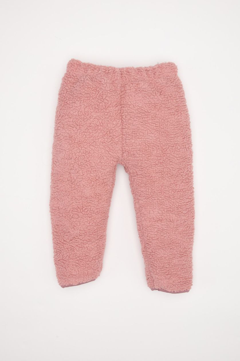 طفلة صغيرة وردي سيت بناتي سويت شيرت وبنطلون بجامة رياضي قطيفة - قطعتين