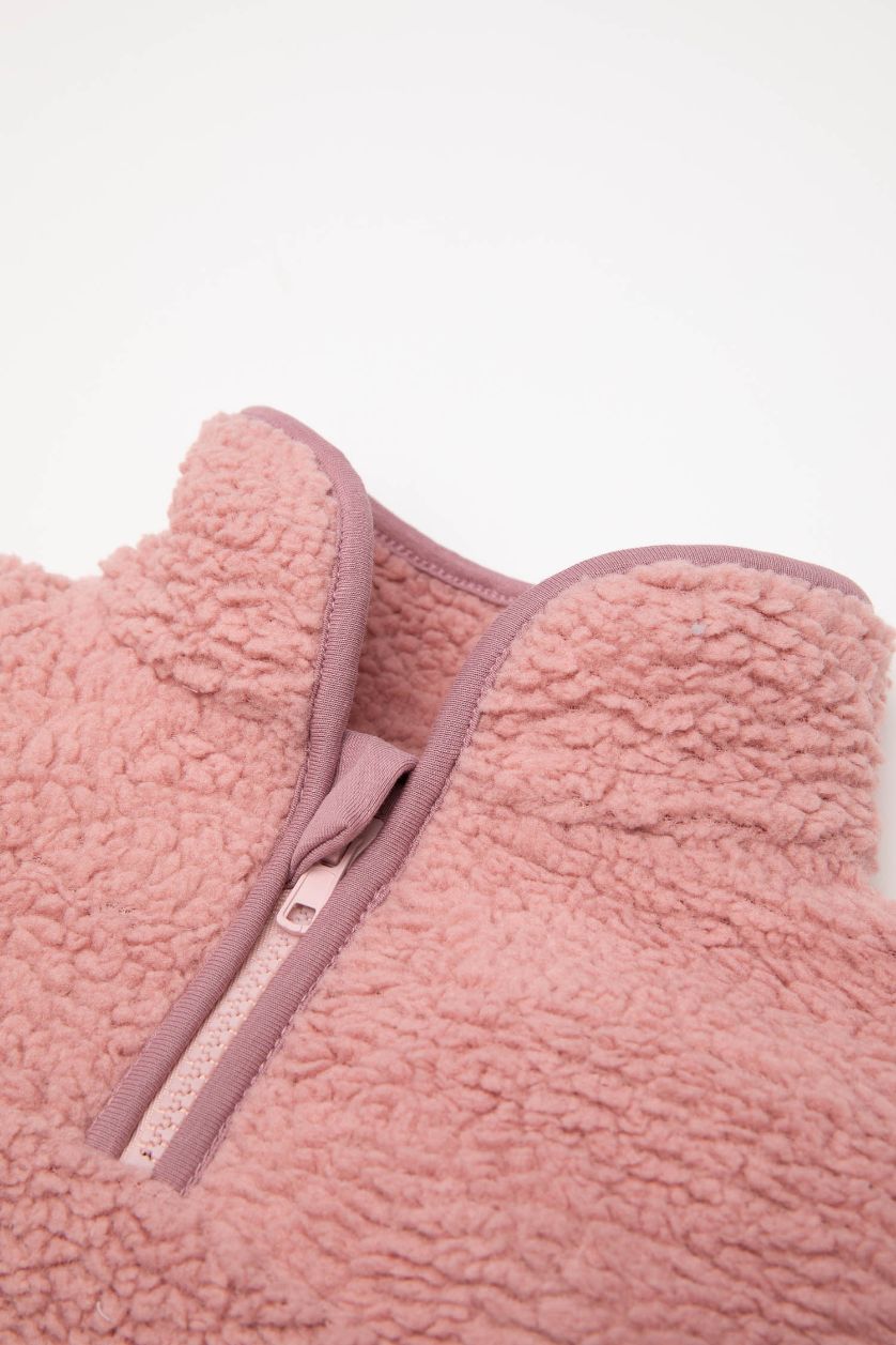 طفلة صغيرة وردي سيت بناتي سويت شيرت وبنطلون بجامة رياضي قطيفة - قطعتين