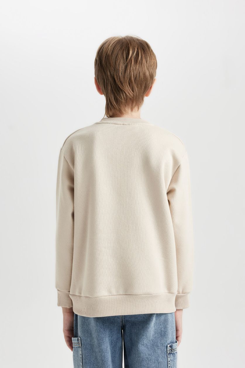 Erkek Çocuk - Genç Erkek Taş Marvel Comics Bisiklet Yaka Sweatshirt Erkek Çocuk