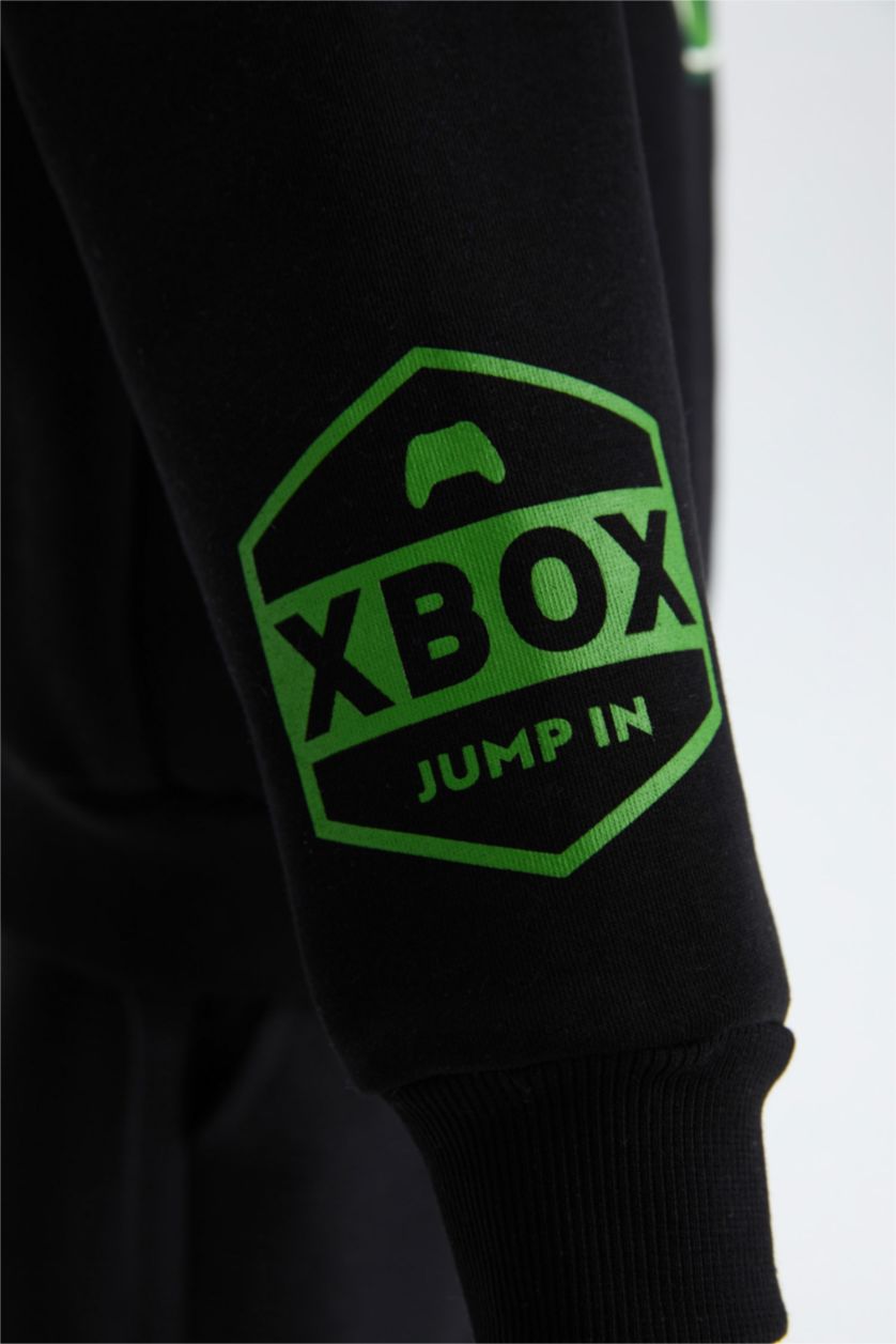GARÇONS Noir Sweat-shirt Xbox à col rond pour garçon