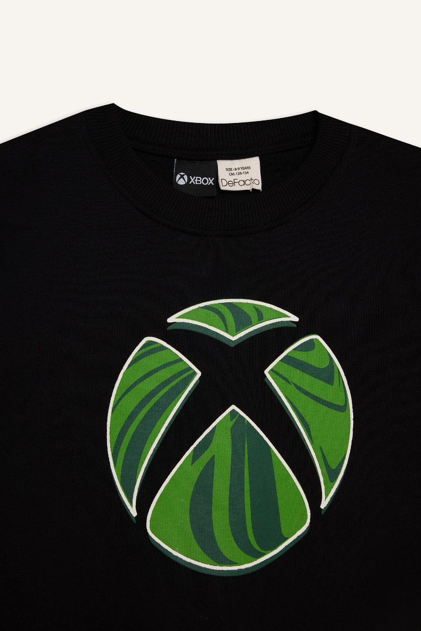 GARÇONS Noir Sweat-shirt Xbox à col rond pour garçon