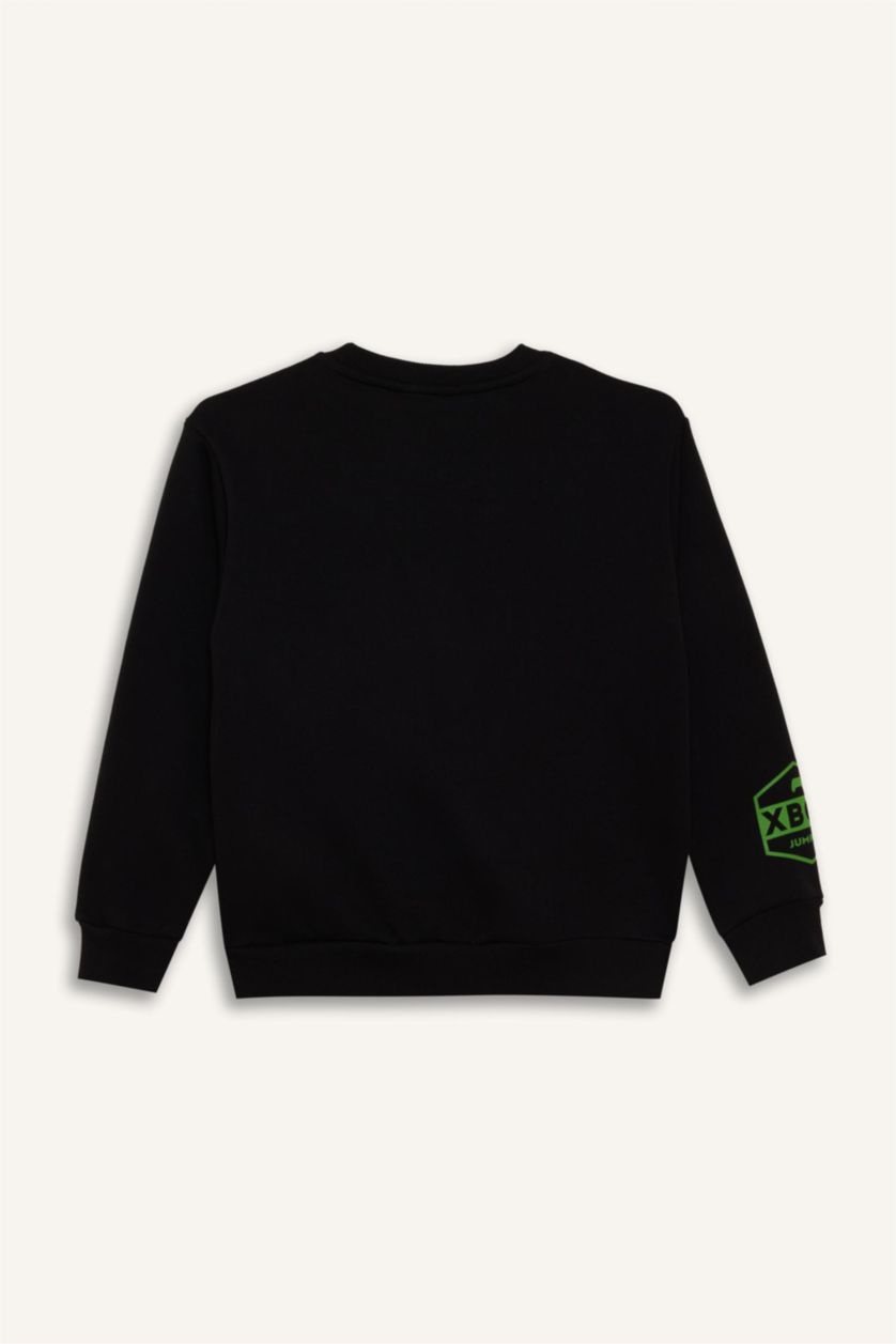 GARÇONS Noir Sweat-shirt Xbox à col rond pour garçon