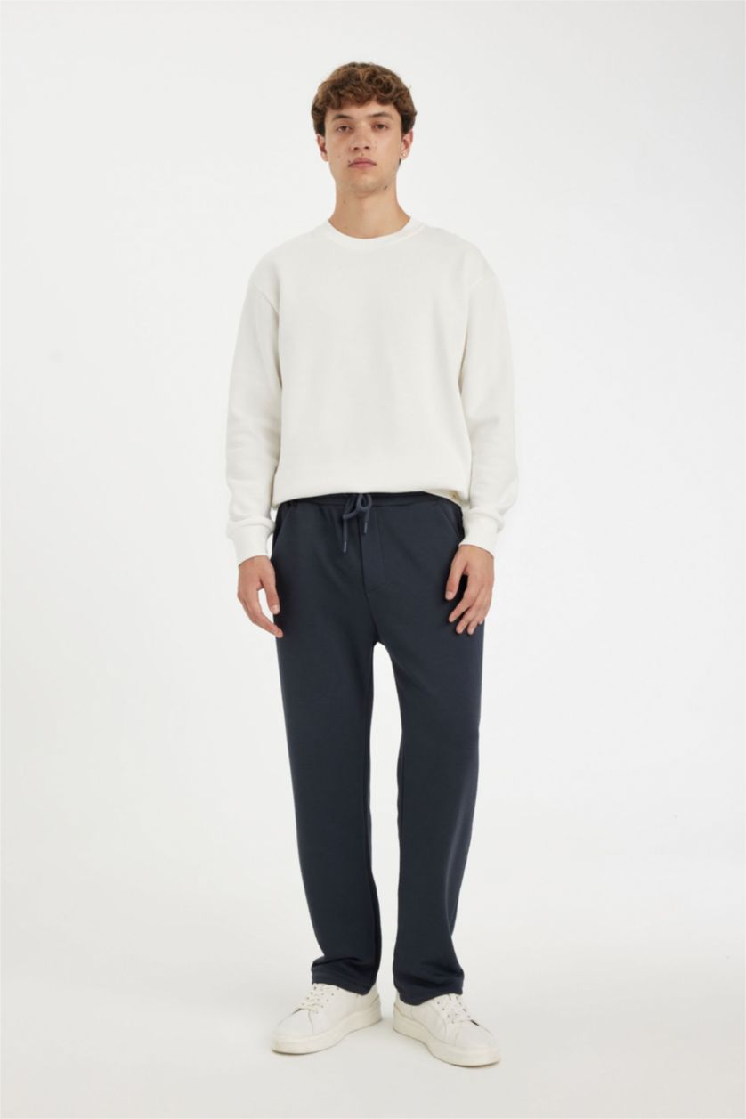 Мужчины Темно-серый Спортивные брюки стандартного кроя