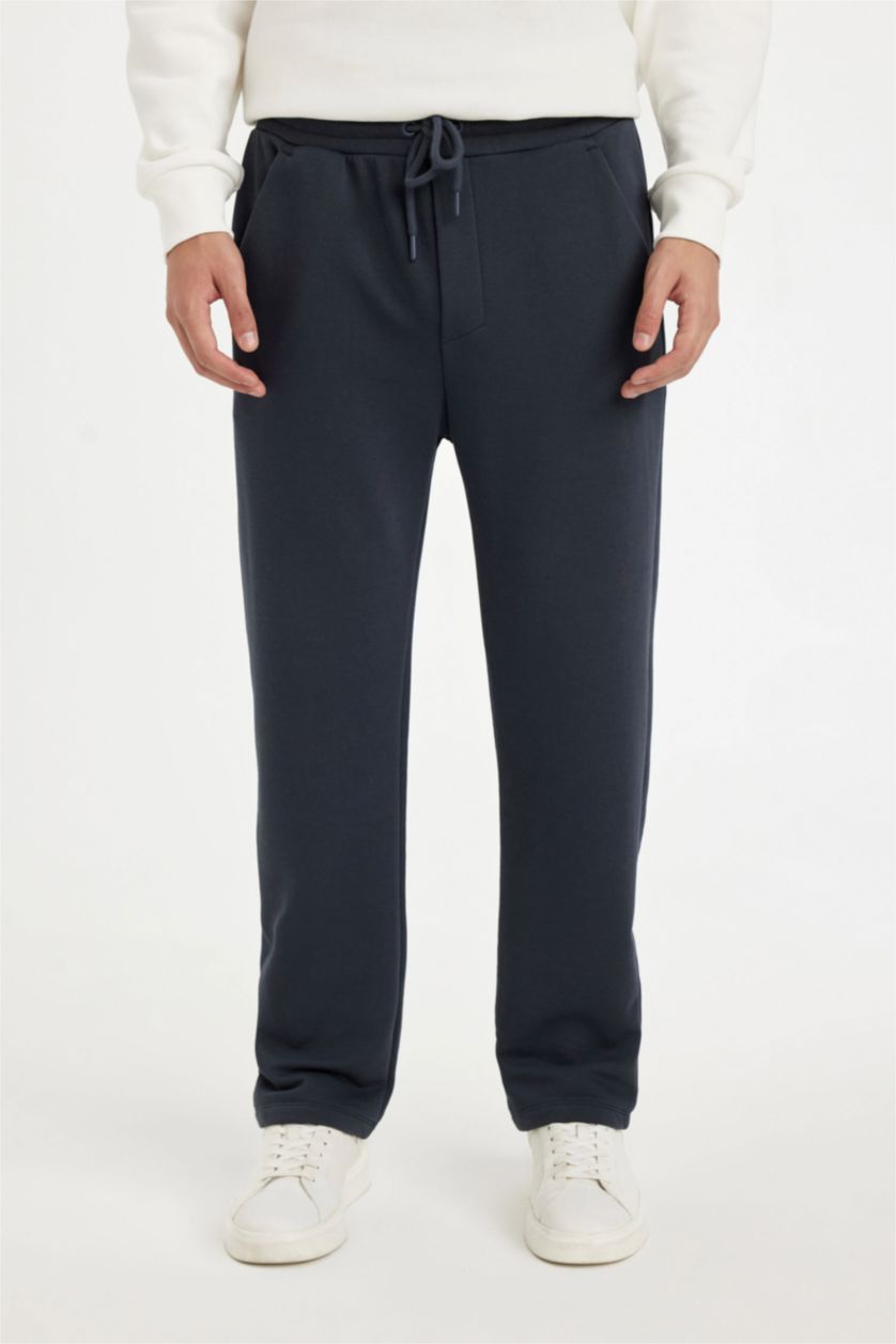 Мужчины Темно-серый Спортивные брюки стандартного кроя