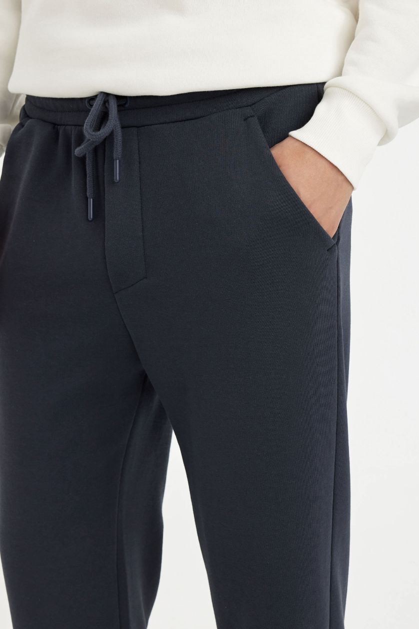 Мужчины Темно-серый Спортивные брюки стандартного кроя