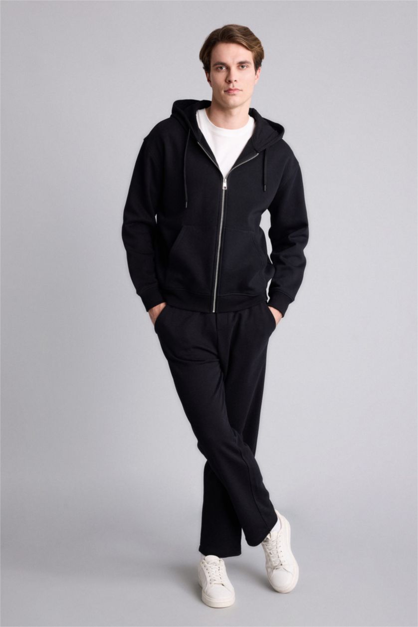 Мужчины Черный Брюки Regular Fit