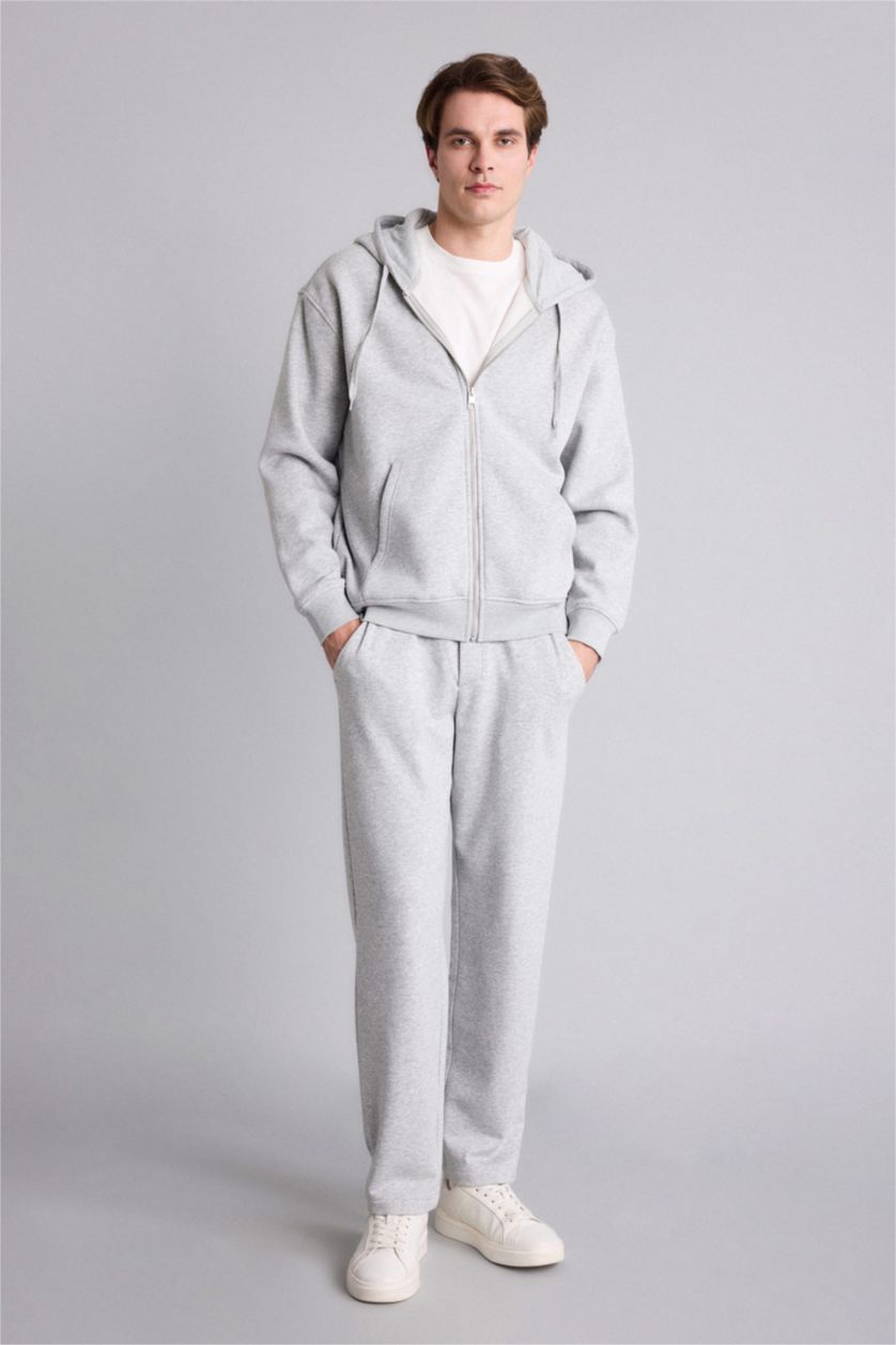 Мужчины Серый меланж Брюки Regular Fit