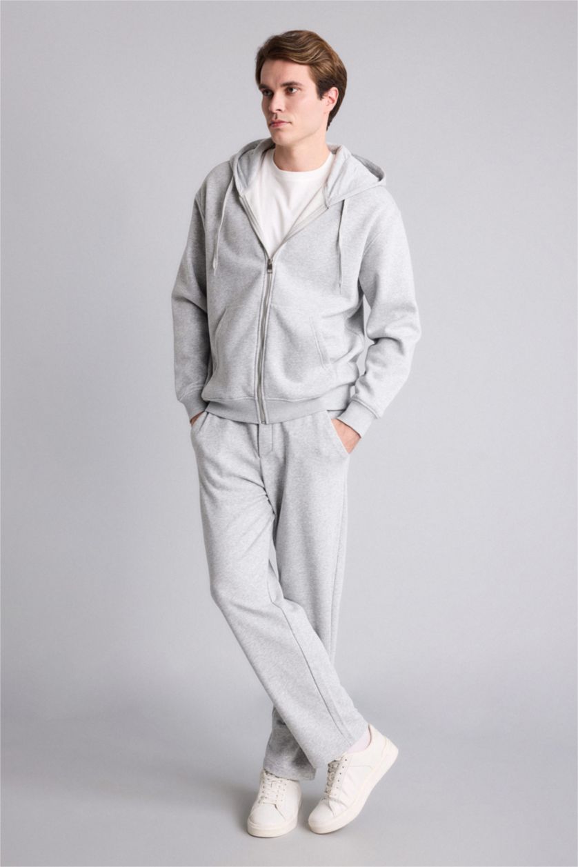 Мужчины Серый меланж Брюки Regular Fit