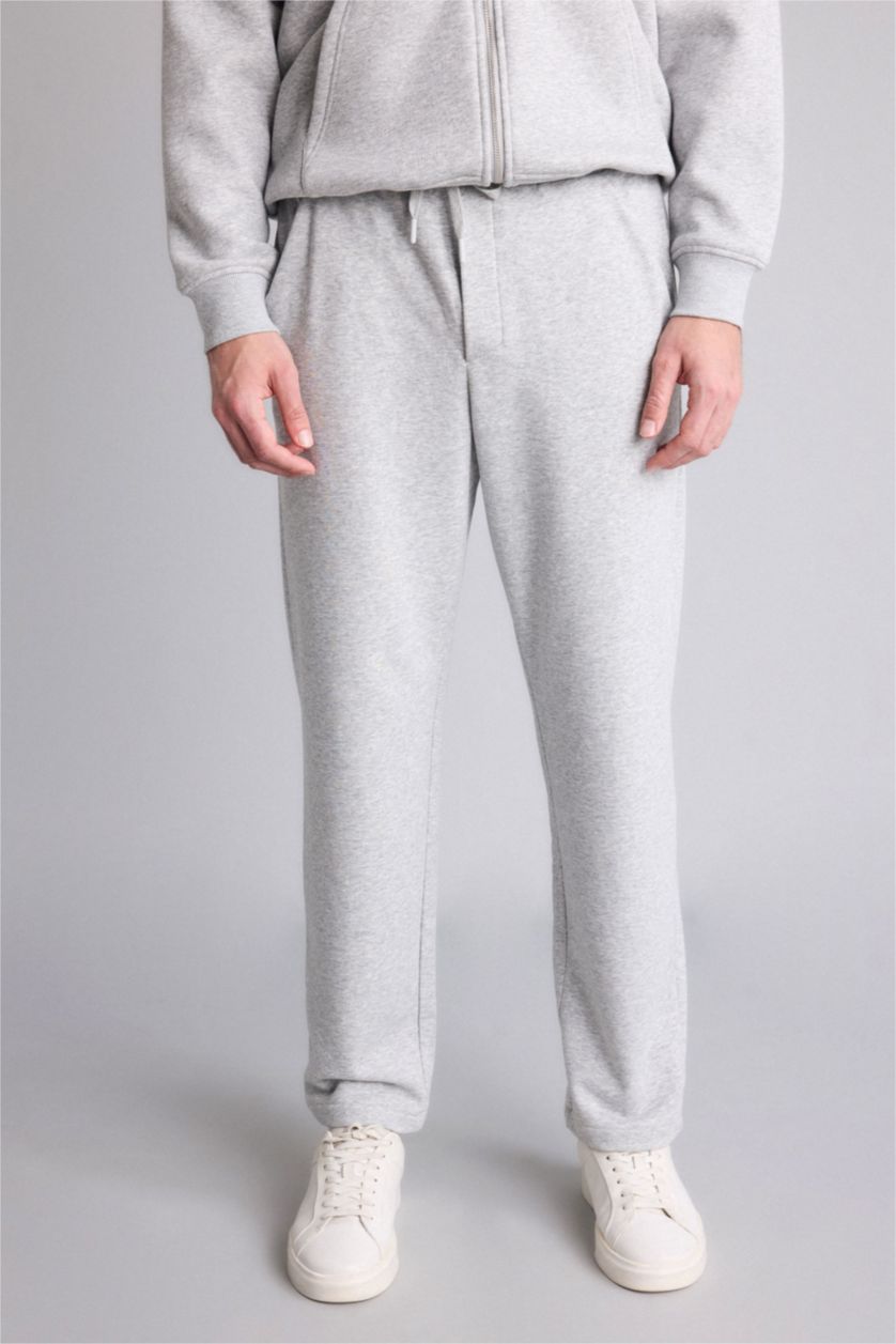 Мужчины Серый меланж Брюки Regular Fit