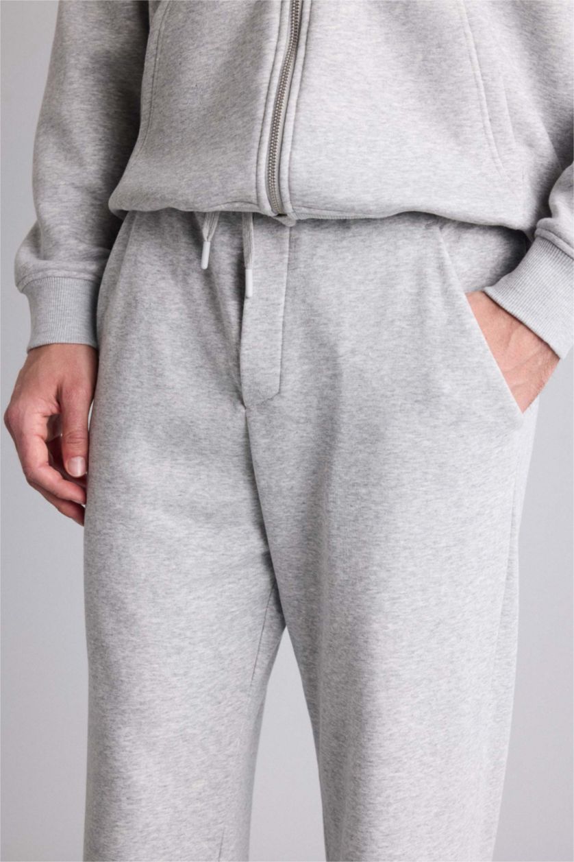 Мужчины Серый меланж Брюки Regular Fit