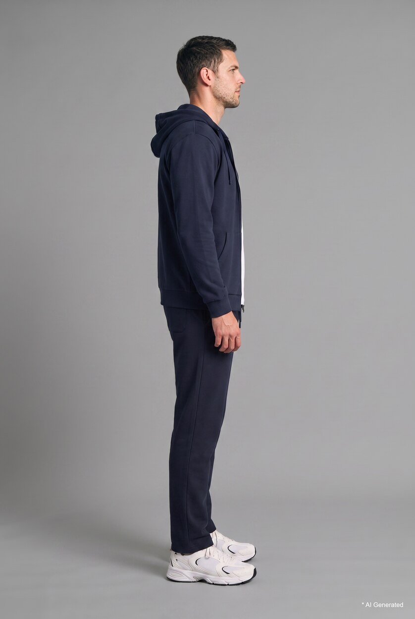 Мужчины Синий Брюки Regular Fit