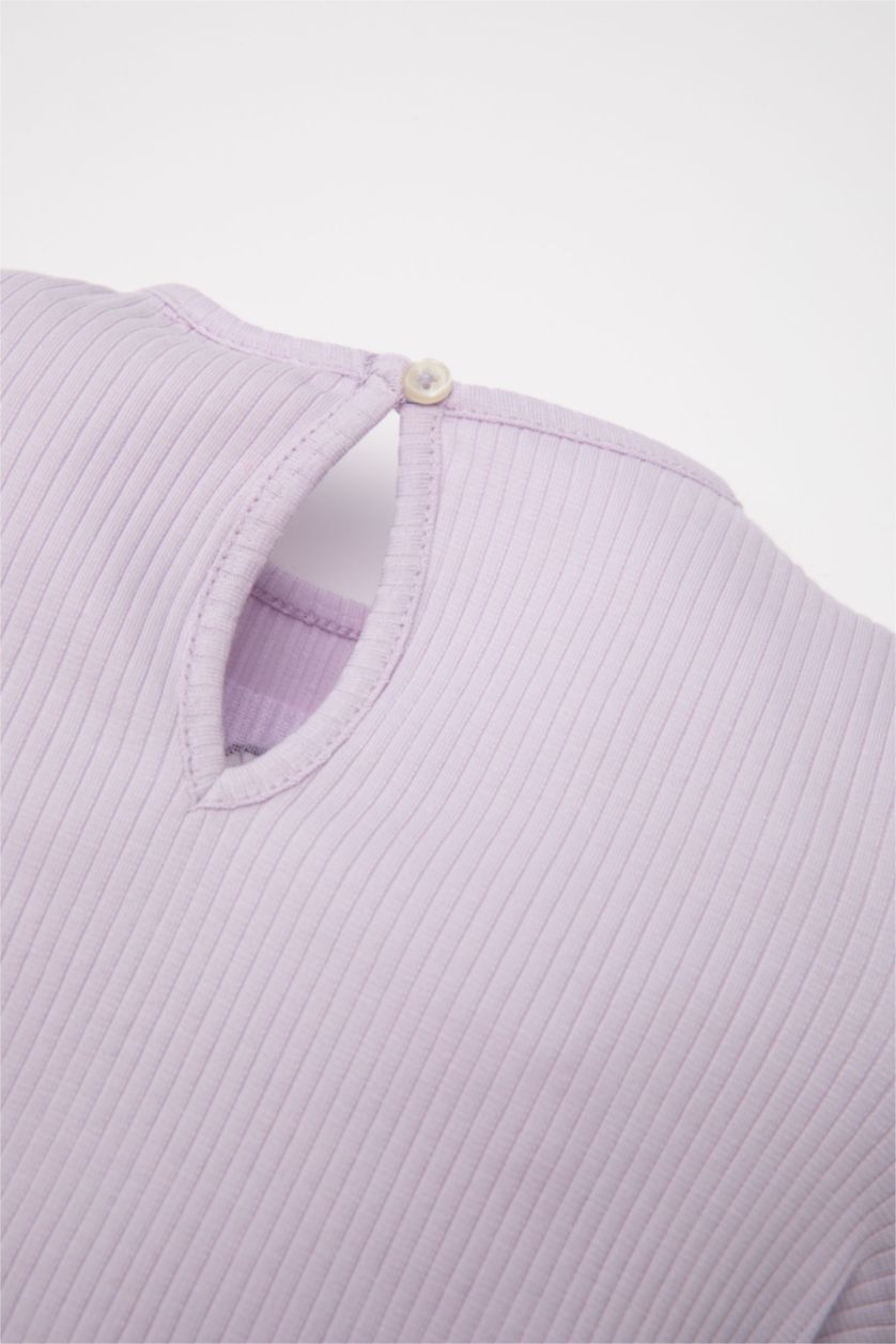 Kız Bebek Pembe Kız Bebek Pijama Takımı Nakışlı Uzun Kollu Fitilli Kaşkorse Üst Beli Lastikli Uzun Alt