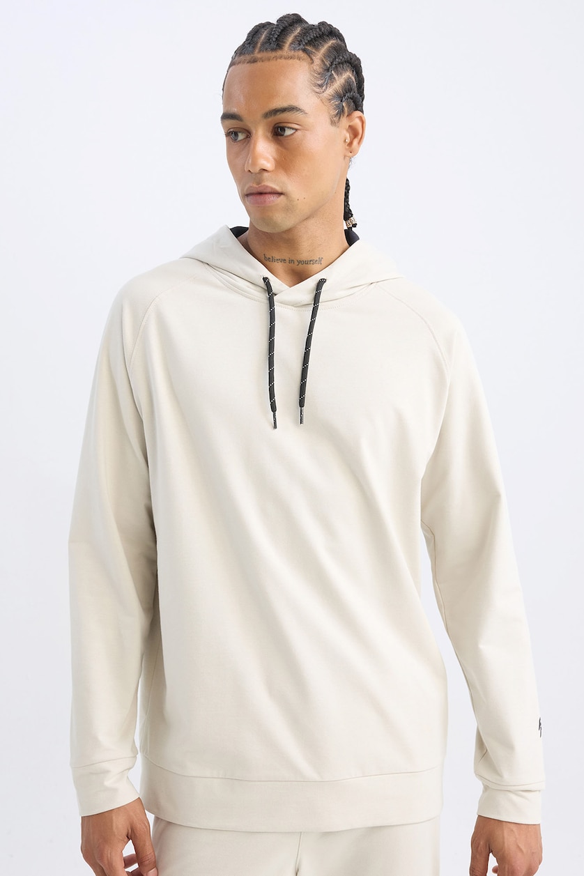 Erkek Taş Standart Fıt Sweatshirt