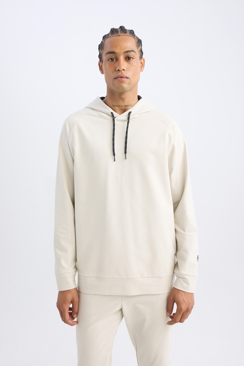 Erkek Taş Standart Fıt Sweatshirt