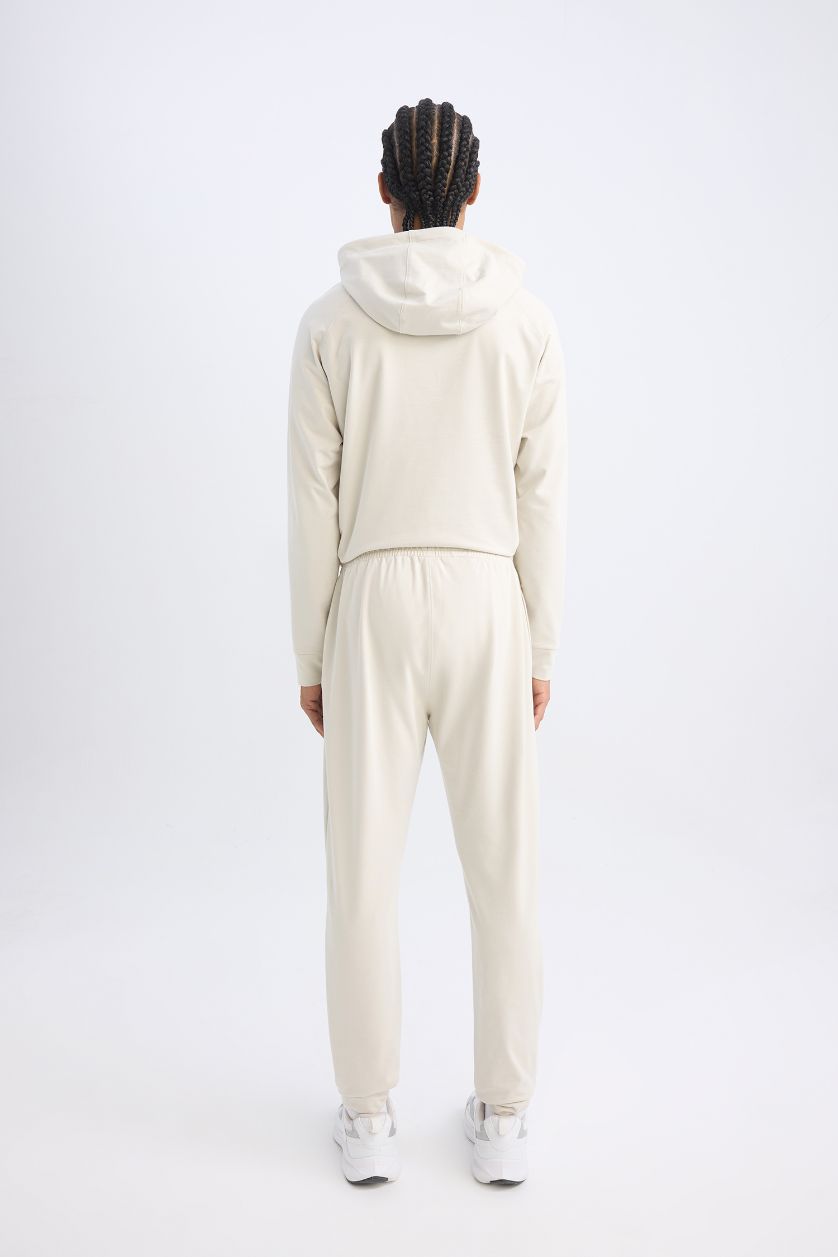 Erkek Taş Sporcu Jogger Eşofman Altı Slim Fit Dar Kesim Standart Paça Beli Paçası Lastikli