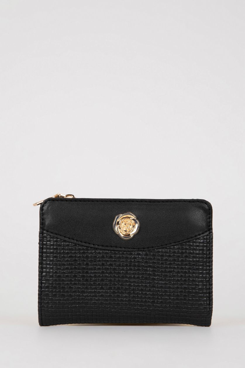 نساء أسود محفظة نسائي جلد صناعي