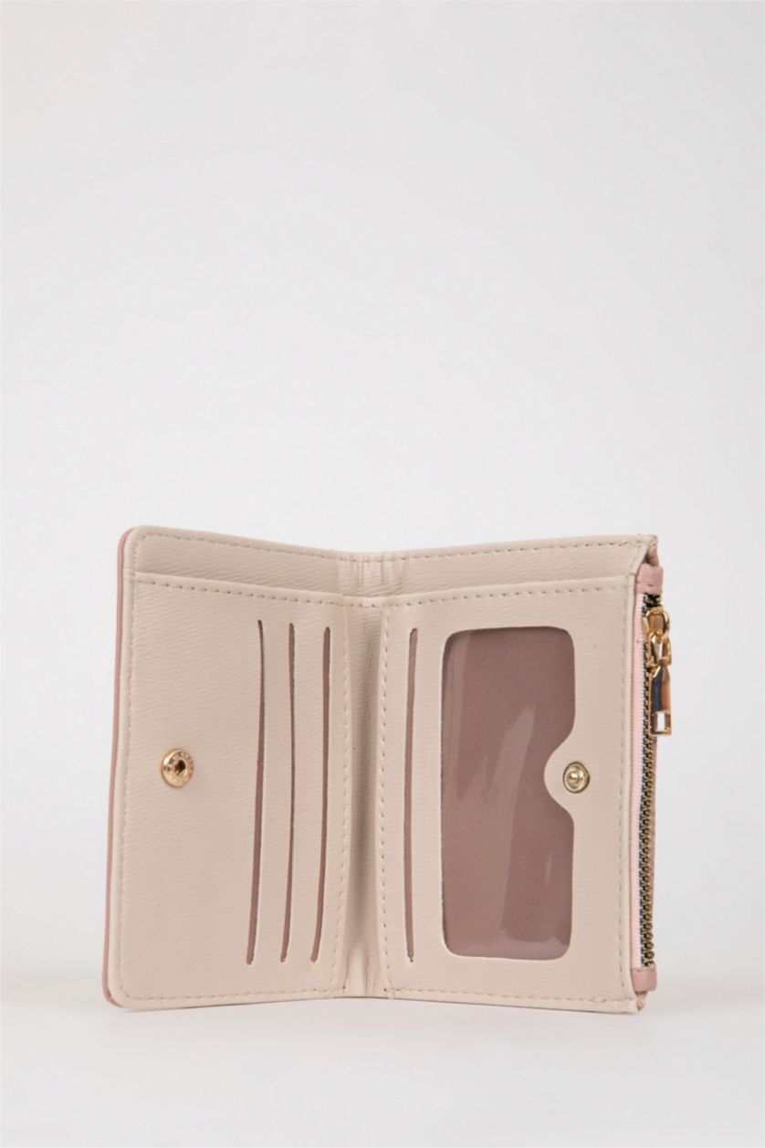 Kadın Pembe Kadın Toka Detaylı Suni Deri Cüzdan