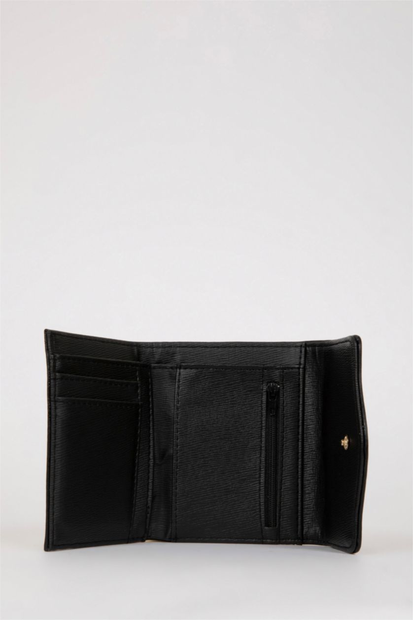 Women Black Woman Faux Leather Wallets