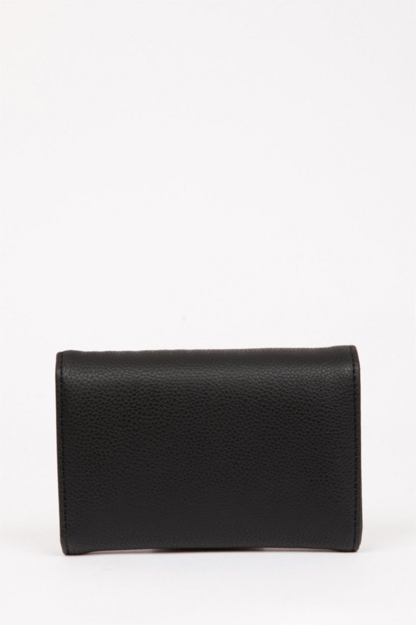 Kadın Siyah Kadın Toka Detaylı Suni Deri Cüzdan