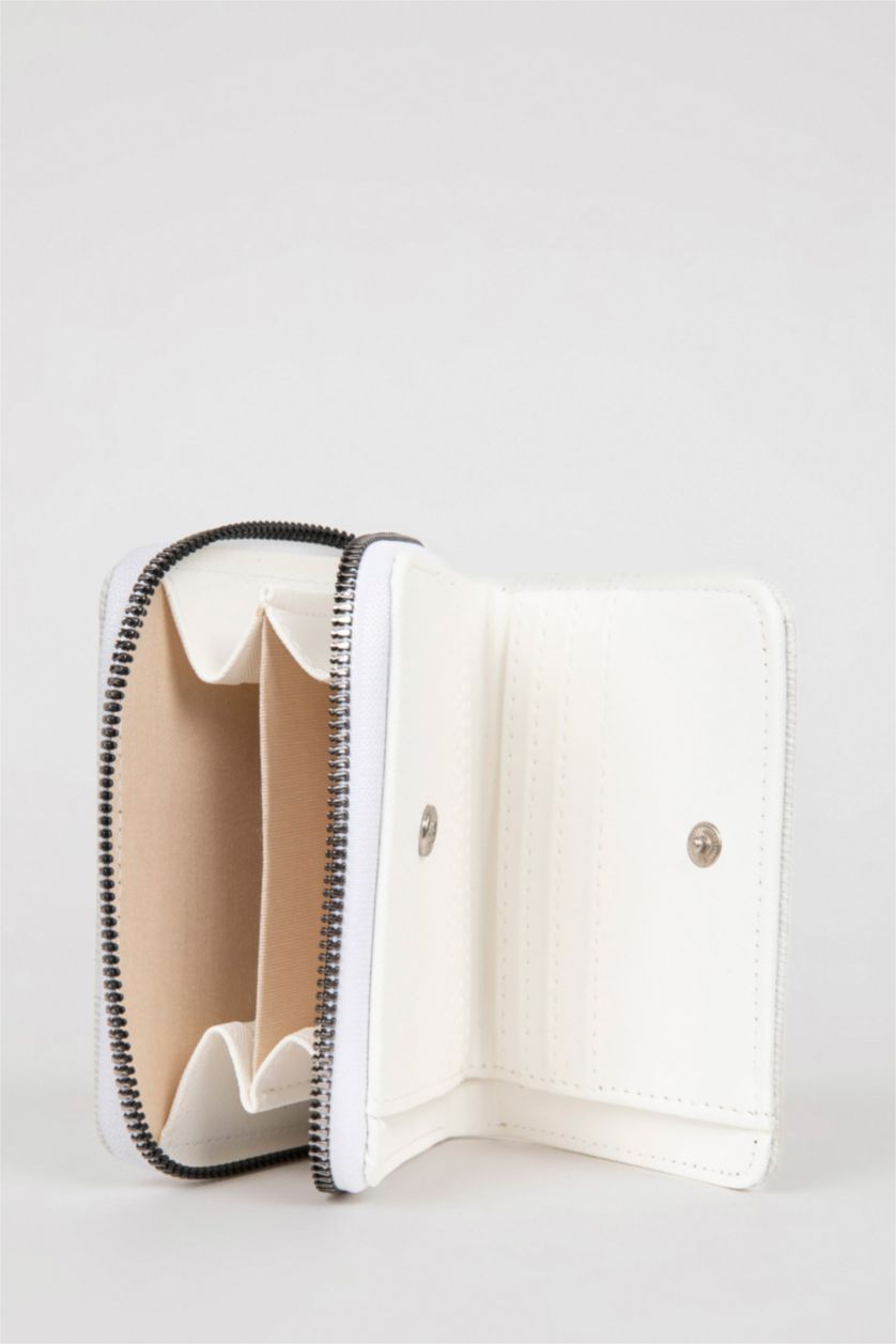 Kadın Beyaz Kadın Jean Cüzdan