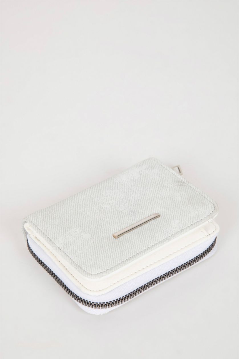 Kadın Beyaz Kadın Jean Cüzdan