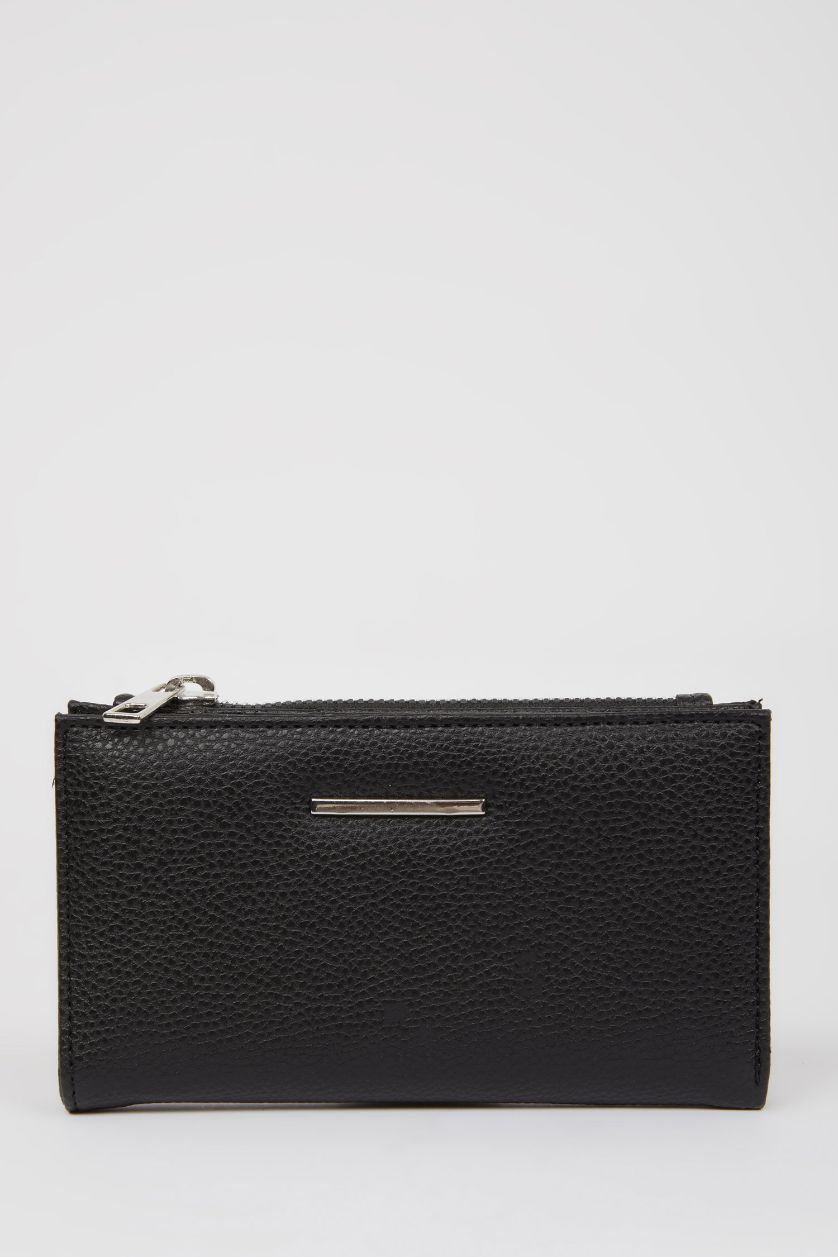 نساء أسود محفظة نسائي جلد صناعي