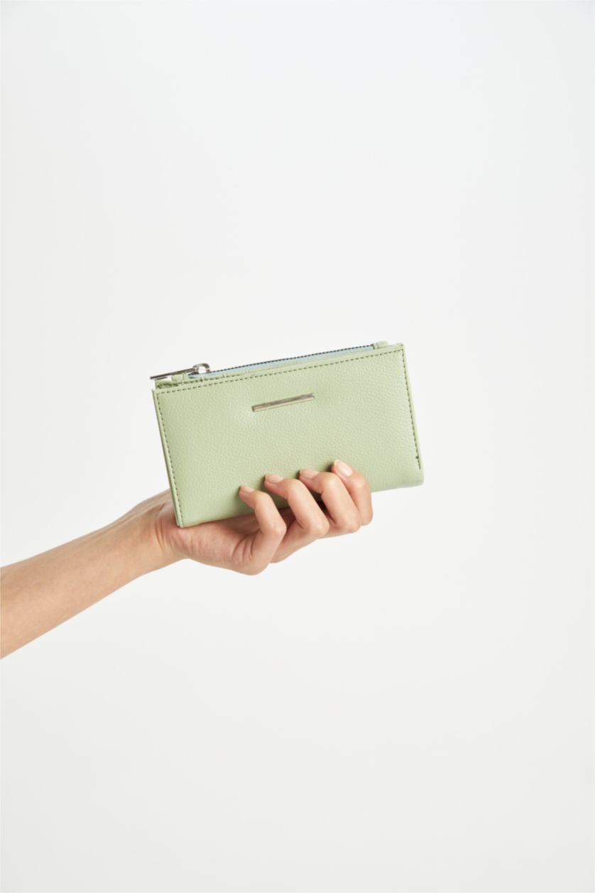 Woman Mint Woman Faux Leather Wallets